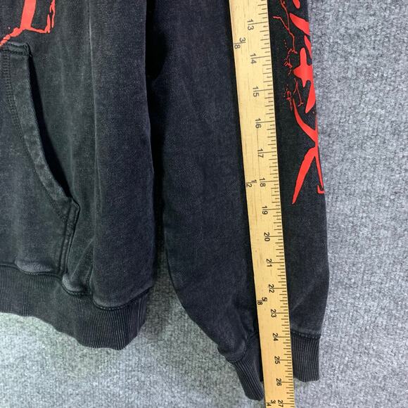 Authentic Corpse Husband Miss You I Am Corpse Pullover Acid Wash Black Hoodie L - Picture 6 of 10